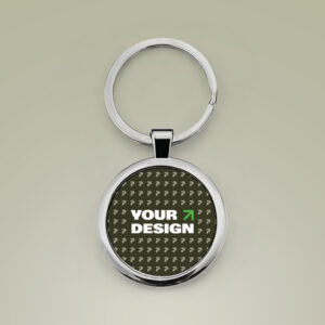 round-stainless-steel-keychain
